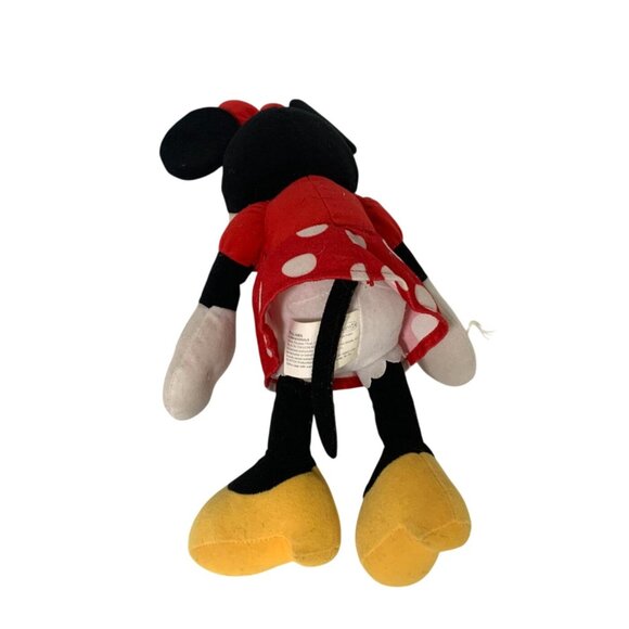 Kohls Minnie Mouse Plush Stuffed Animal Doll Toy Red Dress Polka Dot 13.5 in Tal - Picture 3 of 5